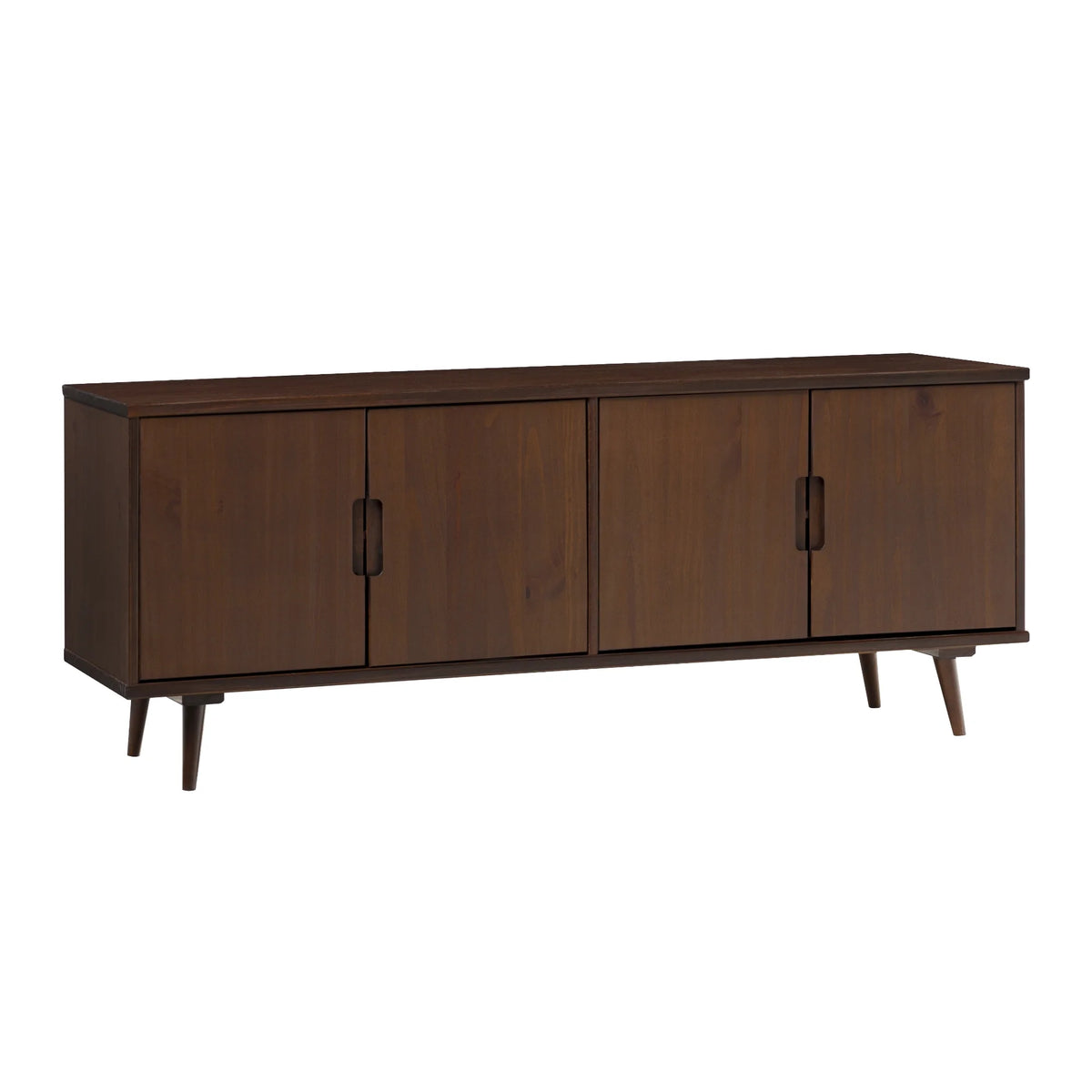 4-Door Walnut TV Stand B2084