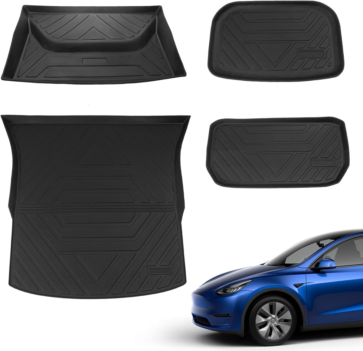 Tesla Model Y Trunk Mats Cargo Liners Floor Mats All Weather Q6382
