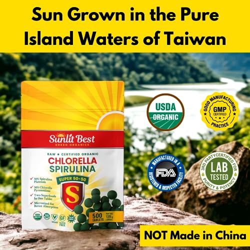 500 Organic Chlorella Spirulina Tablets G95836