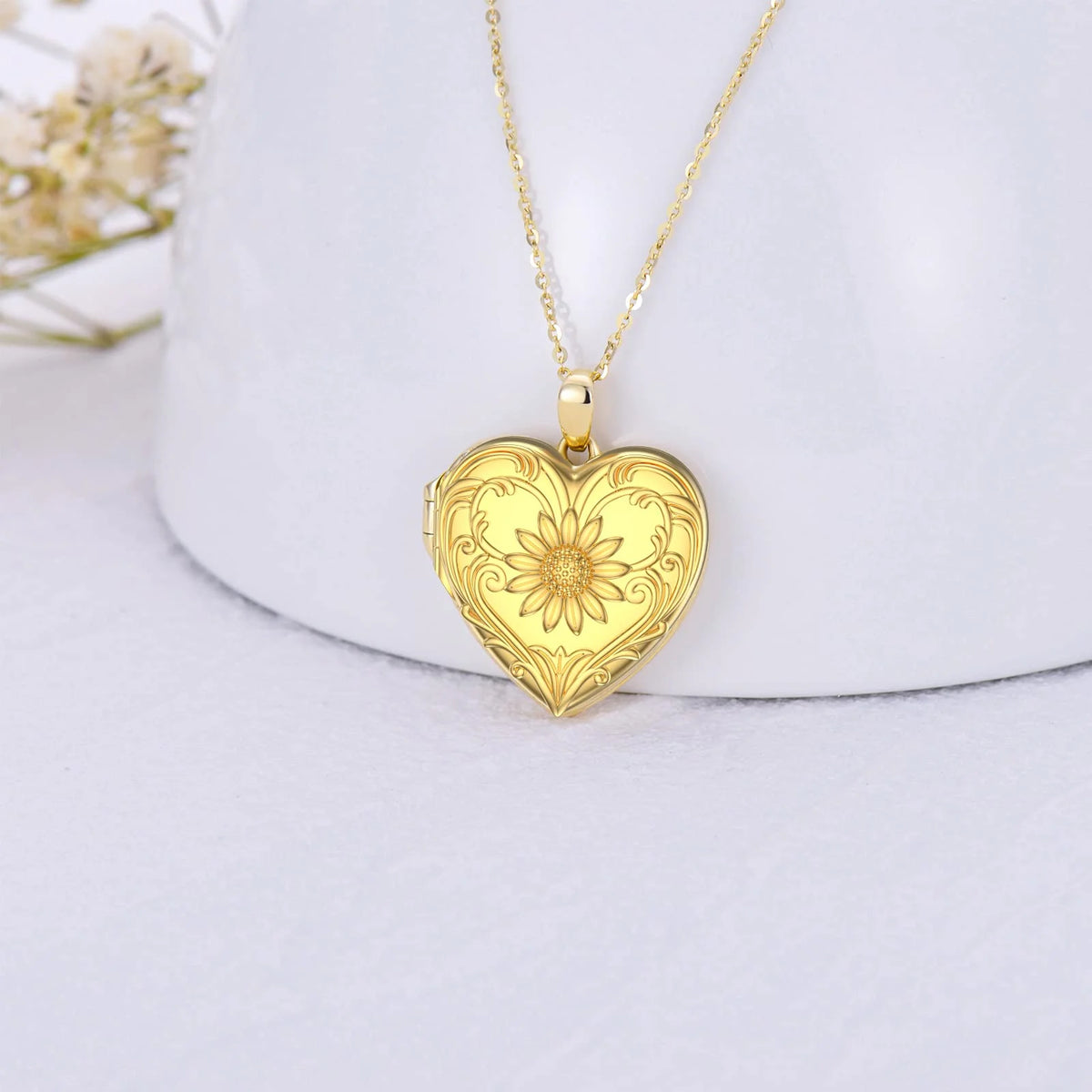 Sterling Silver Heart Locket Necklace H629241