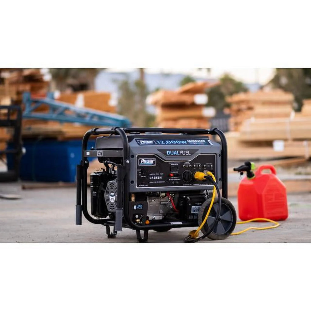 12,000W Dual Fuel Portable Generator in Space Gray with Electric Start F367