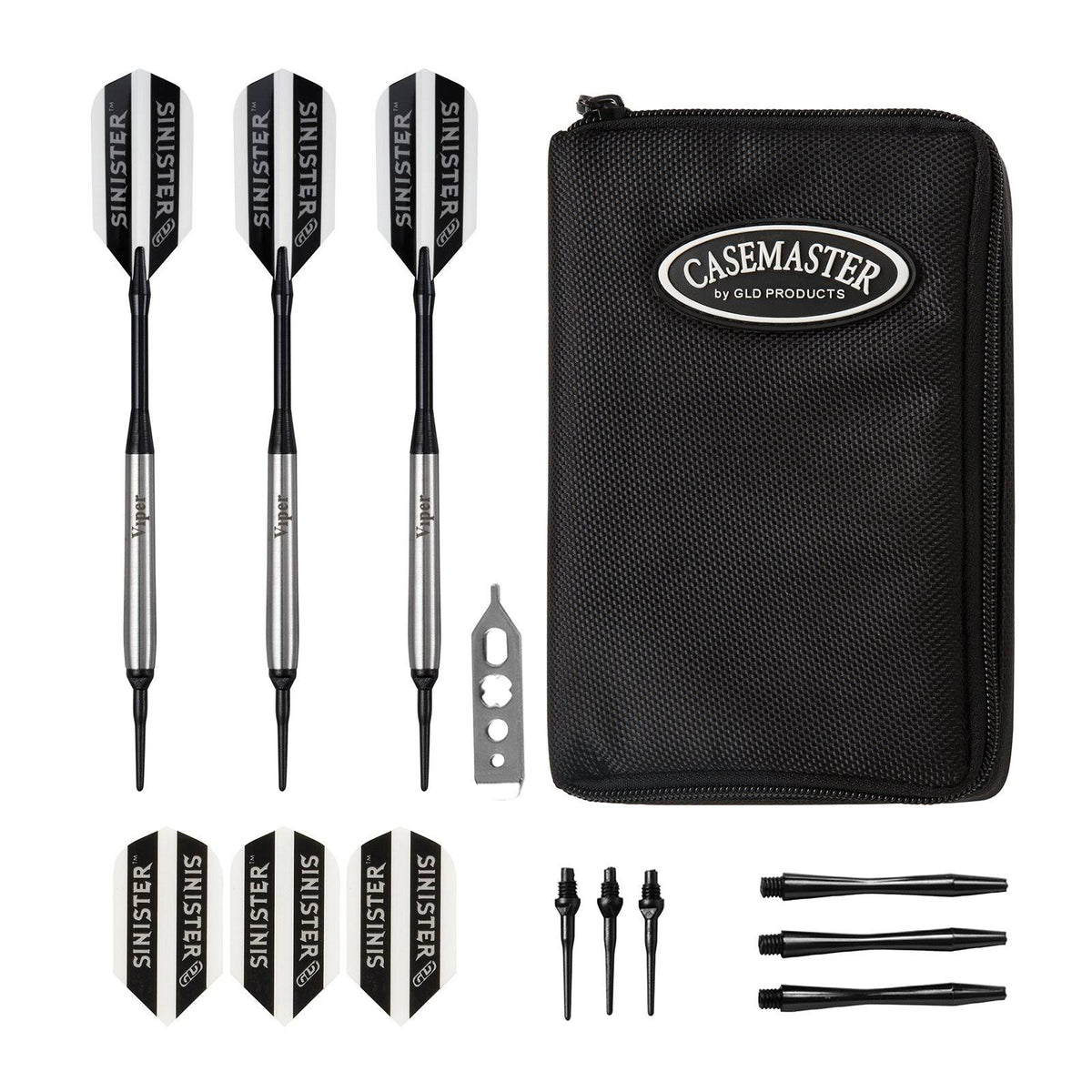 Tungsten Soft Tip Darts and Dart Case D30823