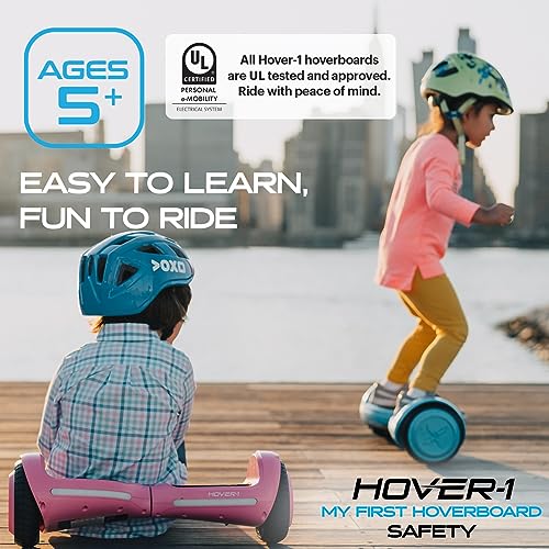 Electric Self-Balancing Hoverboard with 5 mph Max Speed, Dual 150W Motors, 6.3” Tires, 3 Miles Max Range, and LED Headlights P56884