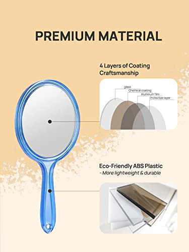 Double-Sided Handheld 1X/3X Magnifying Hand Mirror Z5889