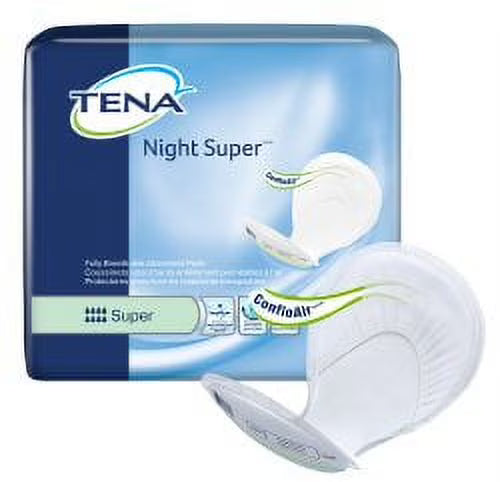 TENA Night Super 27 Inch Length Heavy Absorbency Disposable Bladder Control Pad Pack of 24 D911481