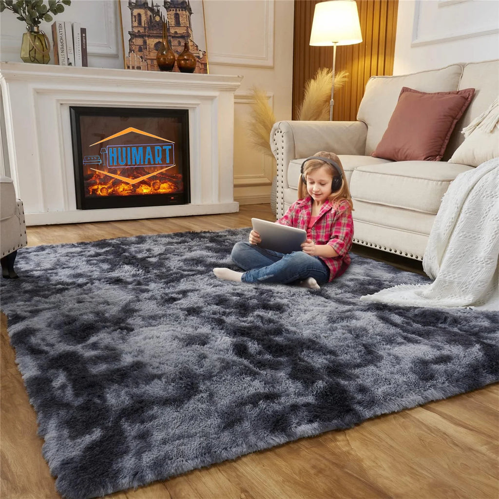 5 x 7 ft Charcoal Gray Shaggy Area Rug S97624