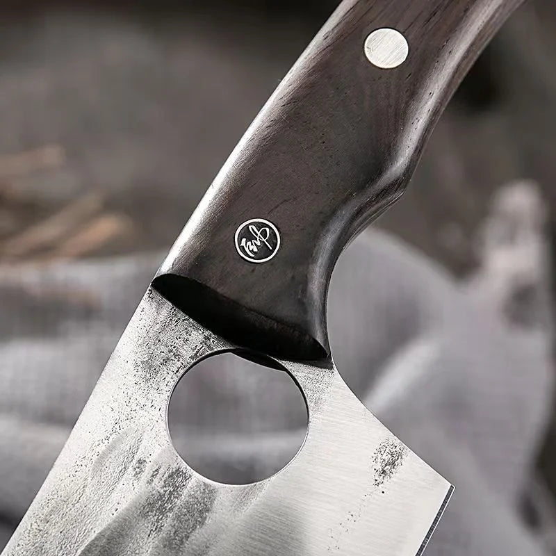5.5 inch Full Tang High Carbon Steel Butcher Knife with Sheath W768975