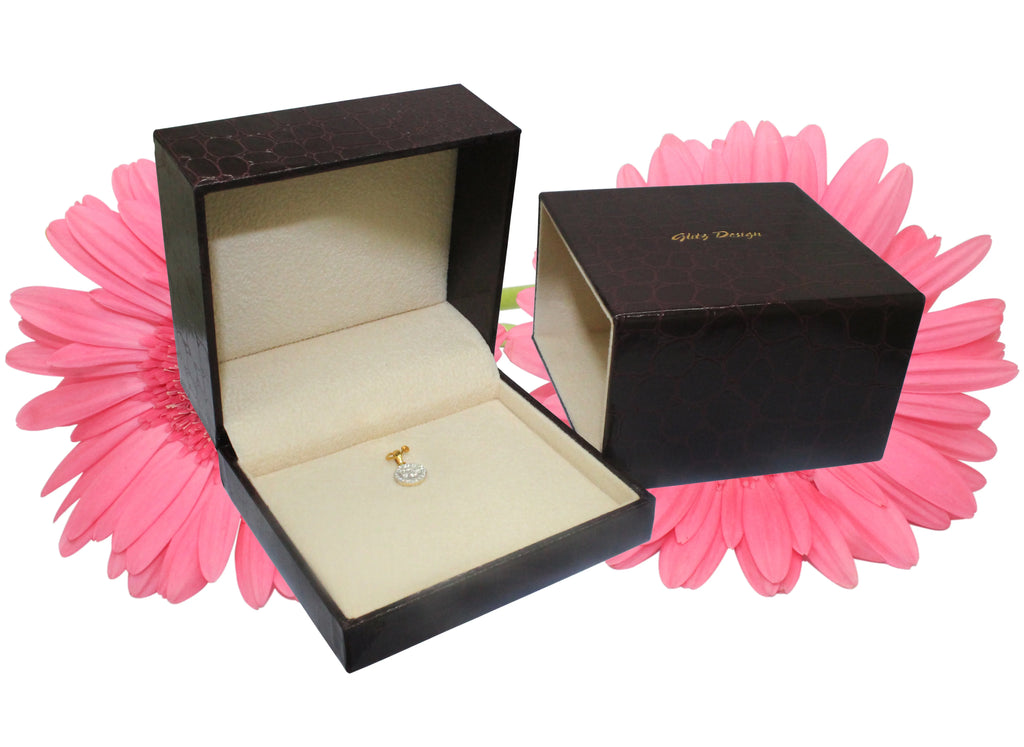 14 Karat White Gold Diamond Solitaire Necklace, 18 Inches B8372