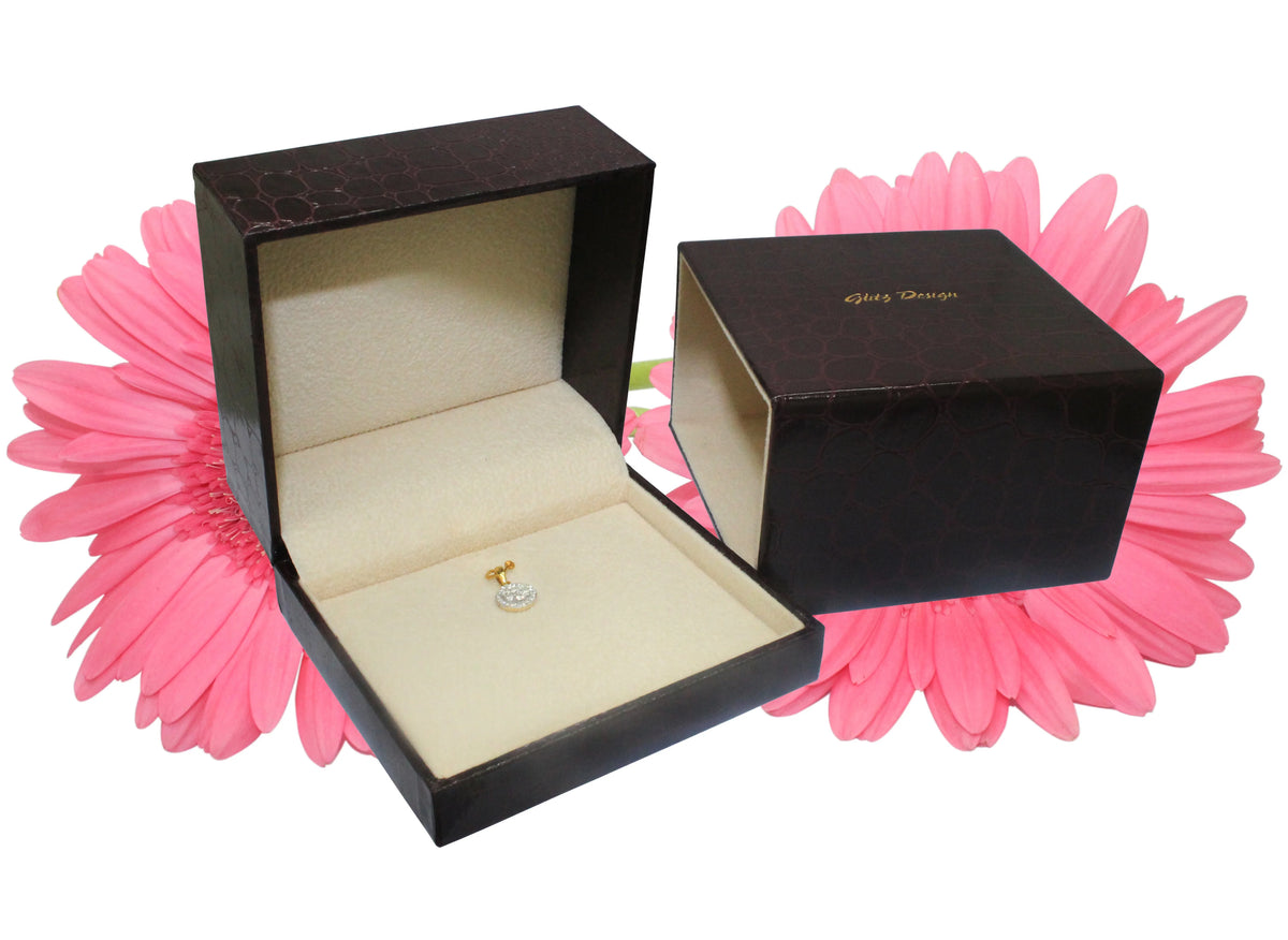 14 Karat White Gold Diamond Solitaire Necklace, 18 Inches B8372