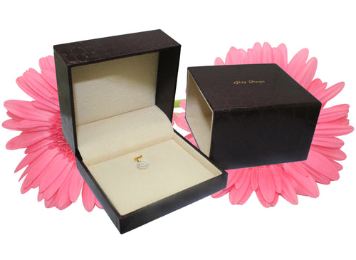 14 Karat White Gold Diamond Solitaire Necklace, 18 Inches B8372