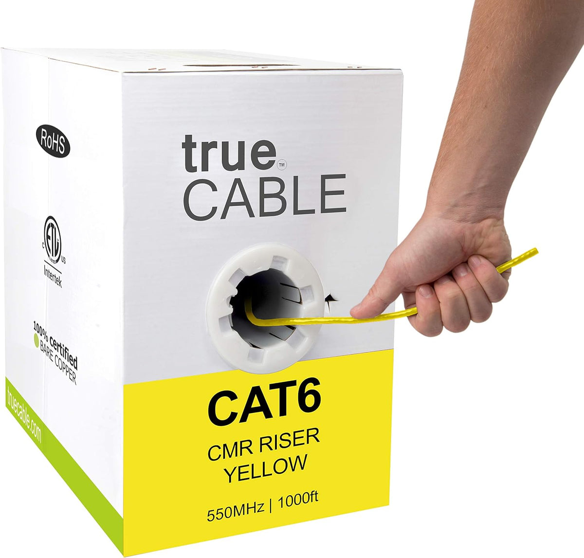 1000ft Gray 23AWG 4 Pair Solid Bare Copper Bulk Ethernet Cable K4476