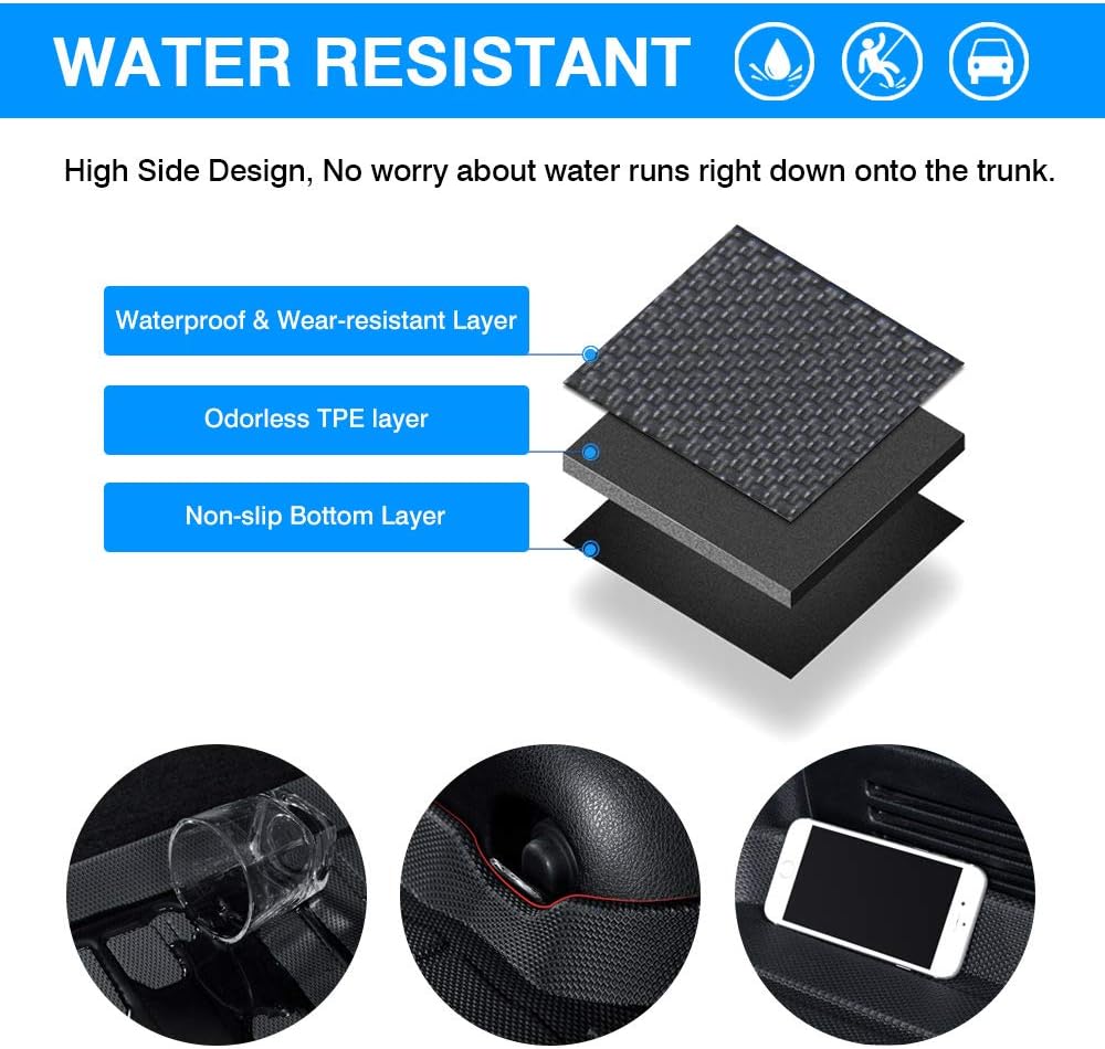 All Weather Waterproof Trunk Floor Mat Pack of 2 P7404