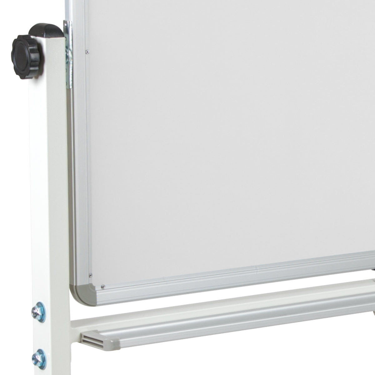 Double-Sided Mobile White Board with Pen Tray L393676