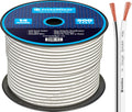 14 Gauge AWG 500ft Speaker Wire Cable White Pack of 2 H184177