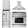 36 Propane Gas Range, Range Hood, Refrigerator, Dishwasher Package X5921