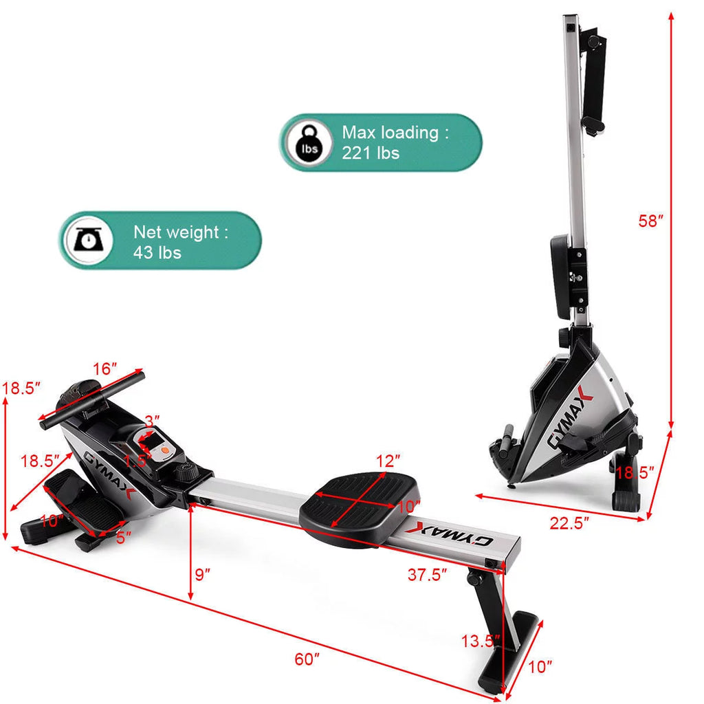 Folding Magnetic Rowing Machine E389
