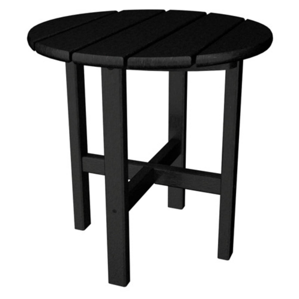 Charcoal Black Round Side Table D6211