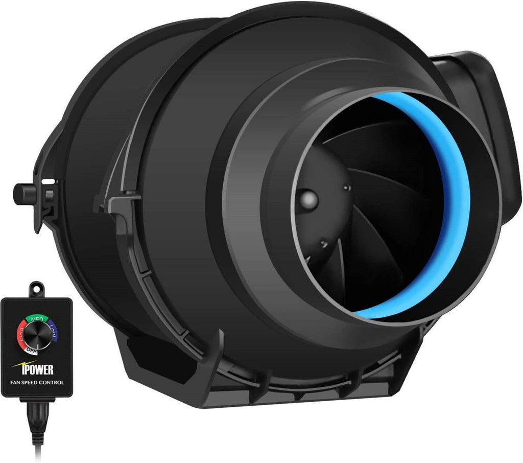 4 Inch 118 CFM Inline Fan with Variable Speed Controller Carbon Filter 8 Feet Ducting Combo B615567