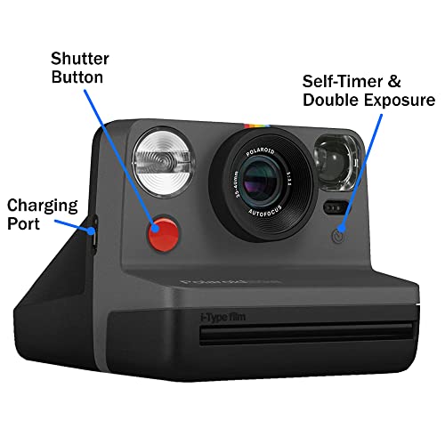 Black I-Type Instant Film Camera with B&W Film Pack Z29201