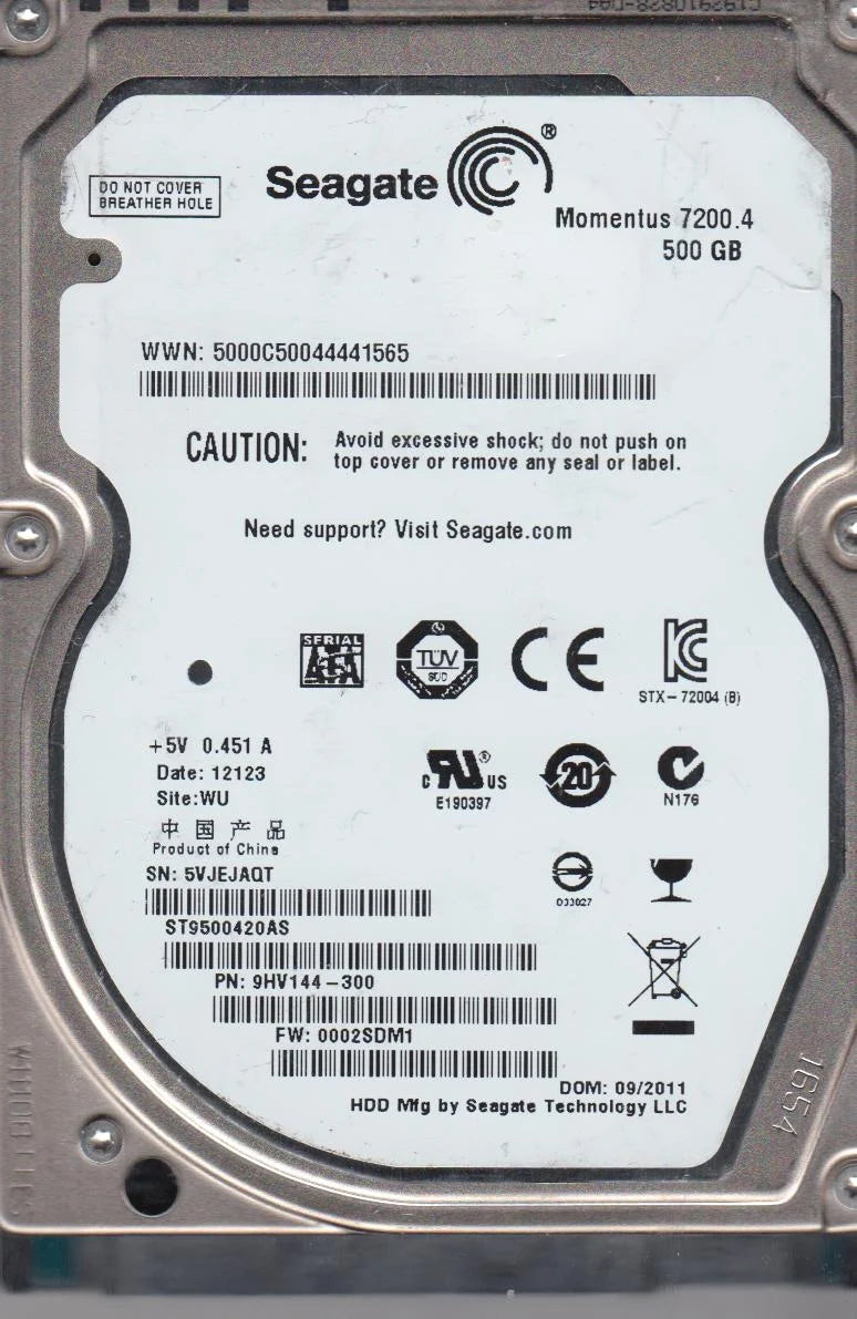500GB SATA 2.5 Hard Drive I927448