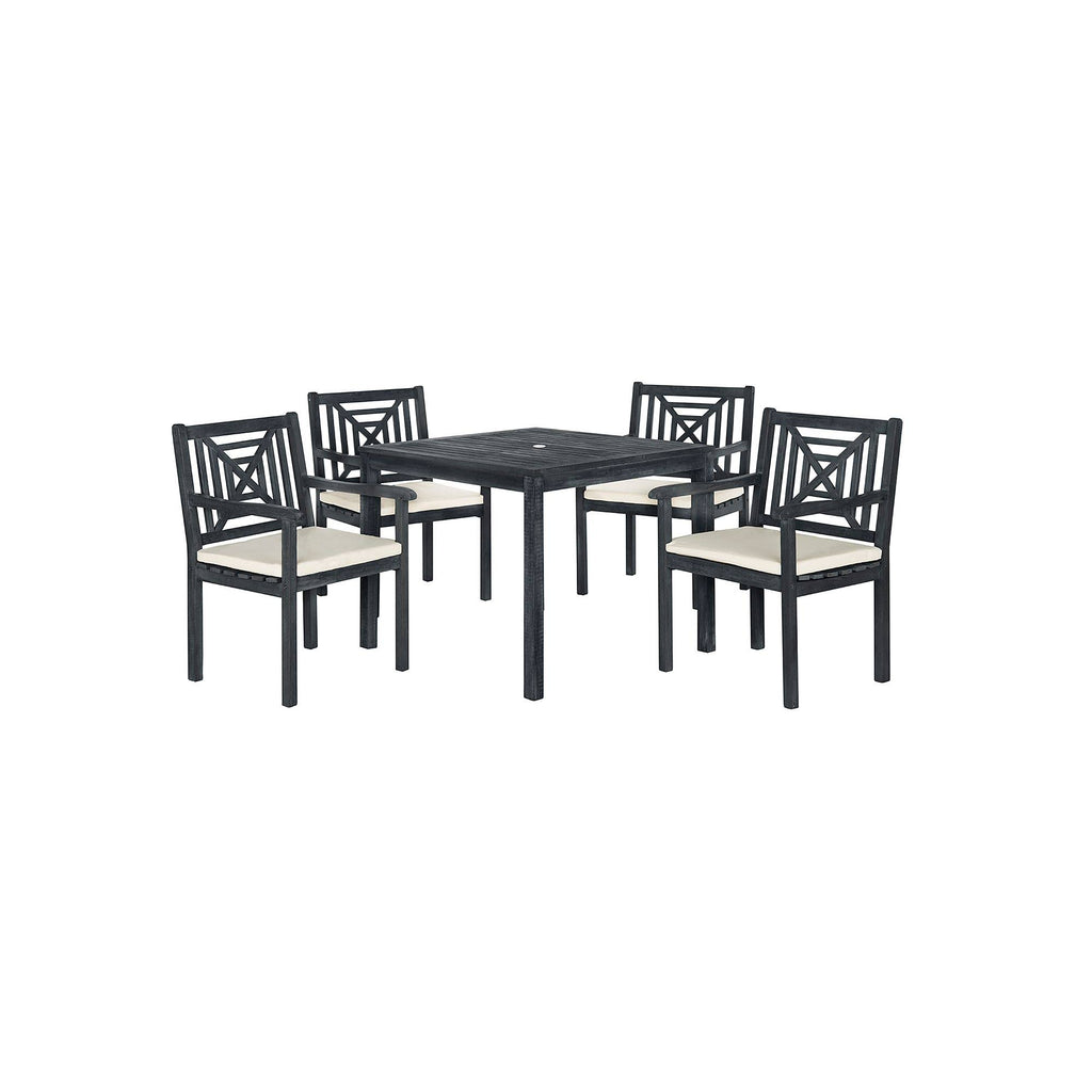 5 Piece Dark Slate Gray Dining Set E46888