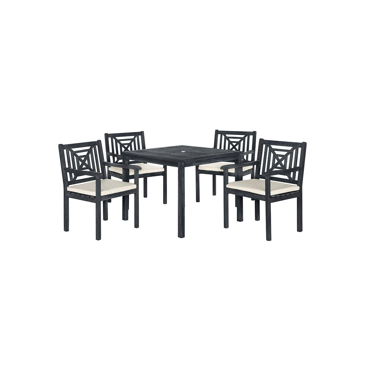 5 Piece Dark Slate Gray Dining Set E46888