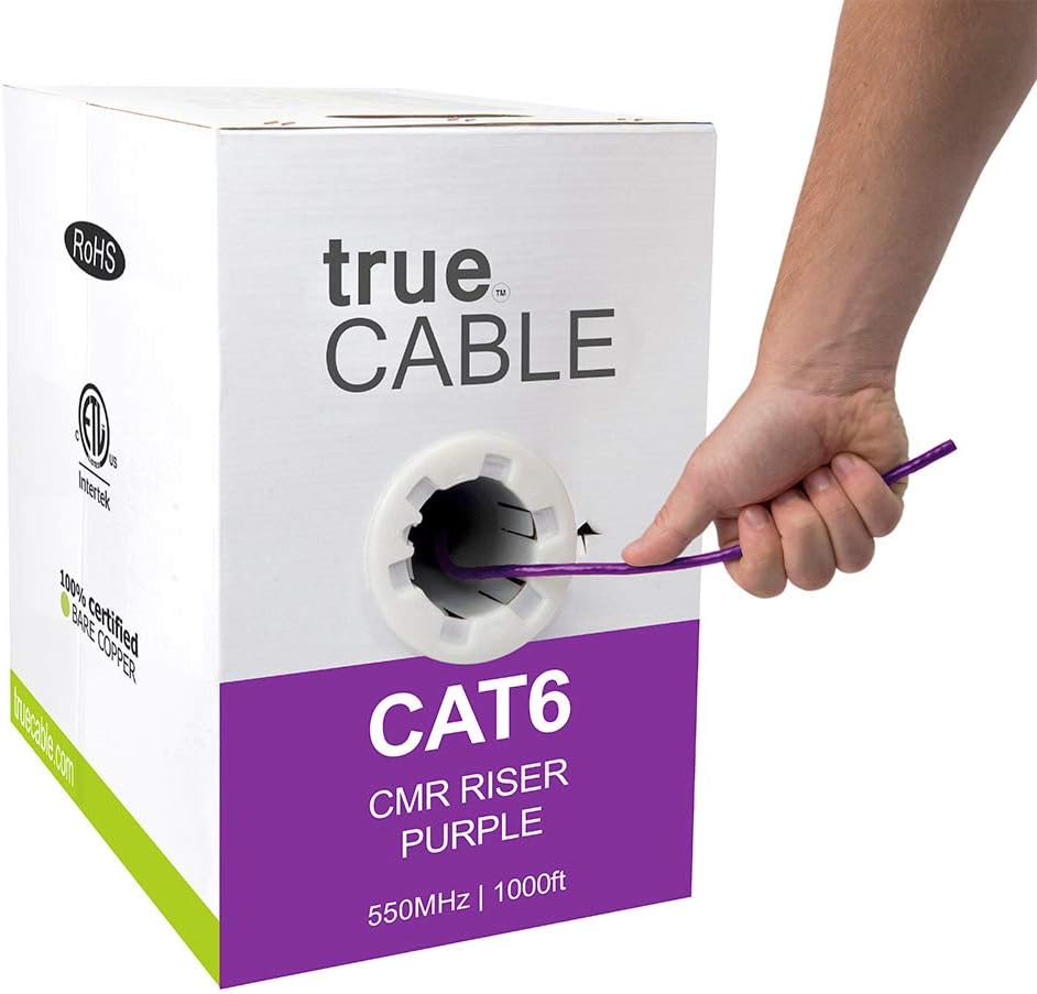 1000ft Gray 23AWG 4 Pair Solid Bare Copper Bulk Ethernet Cable K4476