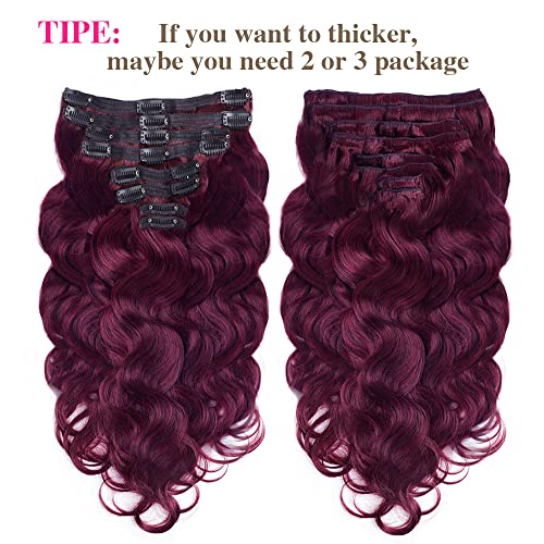 Chocolate Brown to Caramel Blonde 8Pcs Clip in Hair Extensions Real Human Hair 120g 16 Inch Q49252