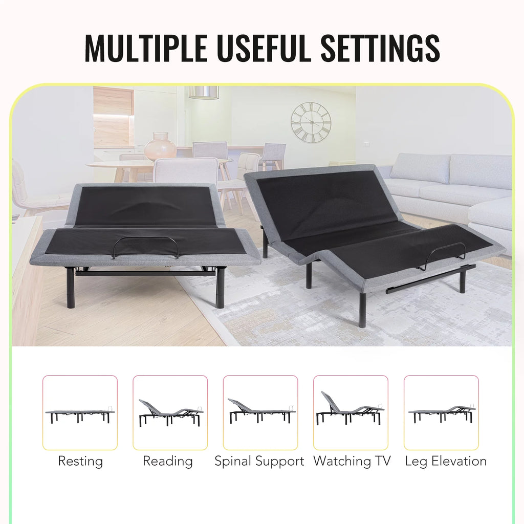 Queen Size Motorized Bed Frame with Remote Control O739