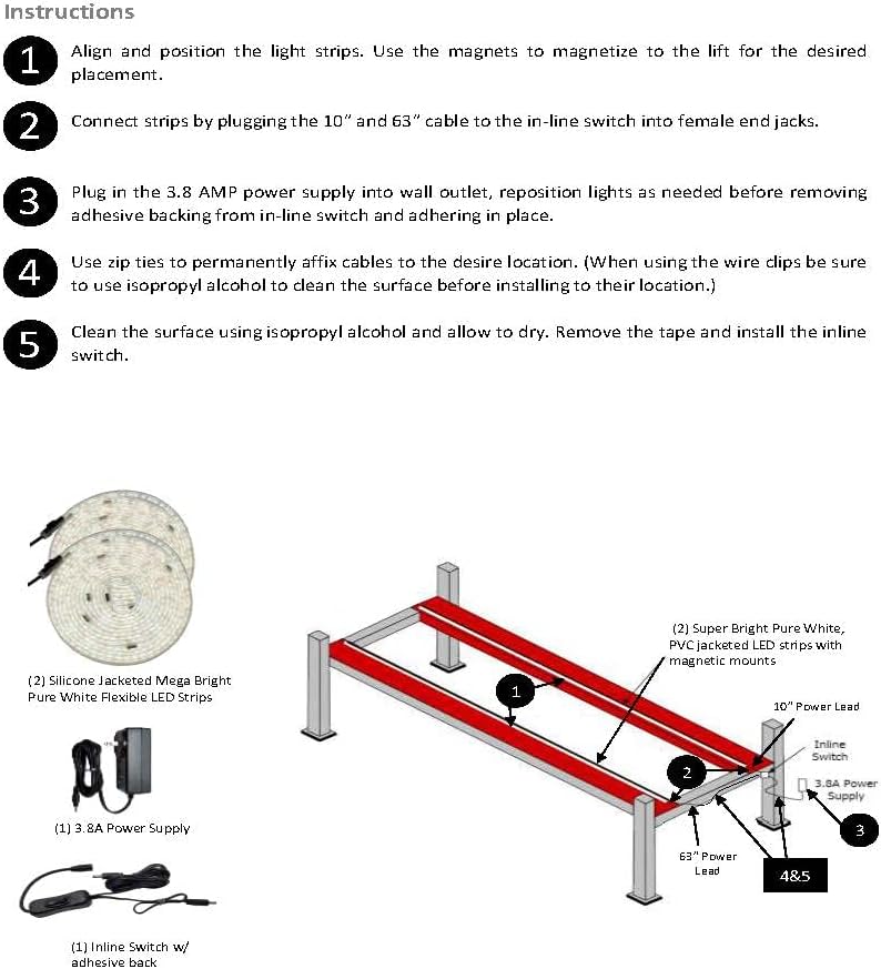 LED Light Weight Lift Kit with 2 Light Strips F673551