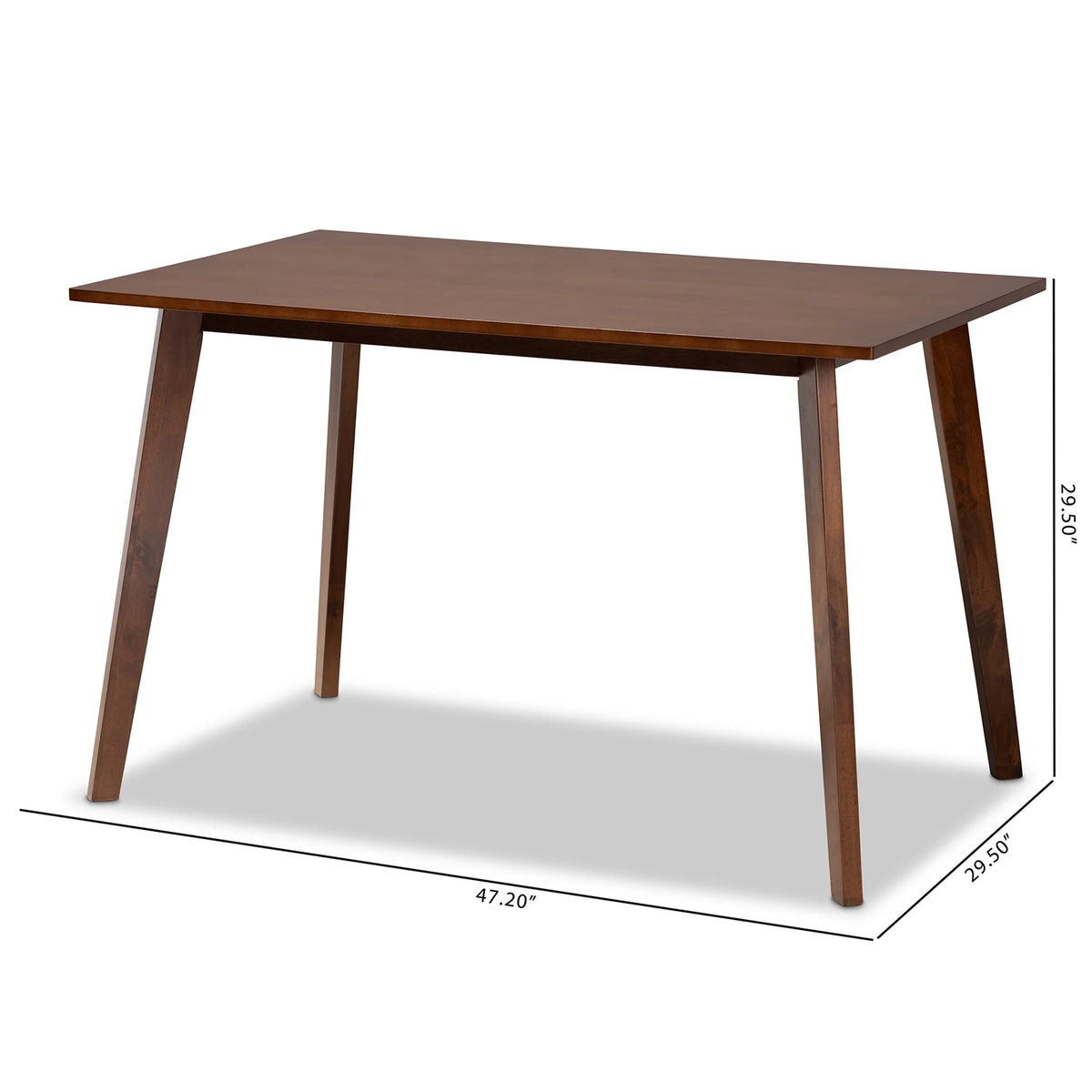 Walnut Brown Rectangular Wood Dining Table C4531