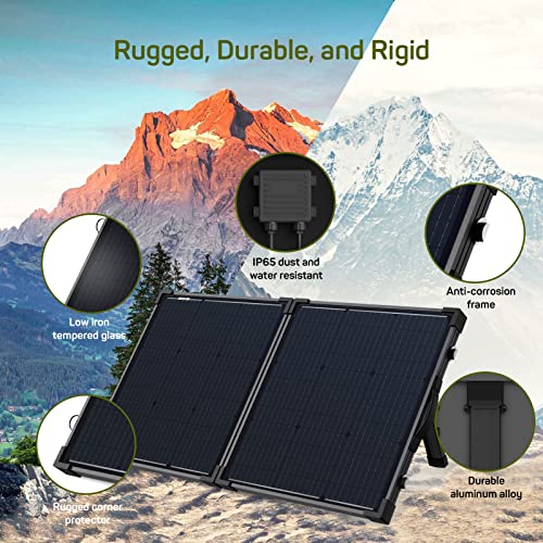 100 Watt 12 Volt Portable Solar Panel Suitcase with 30 Amp PWM Charge Controller Z642681