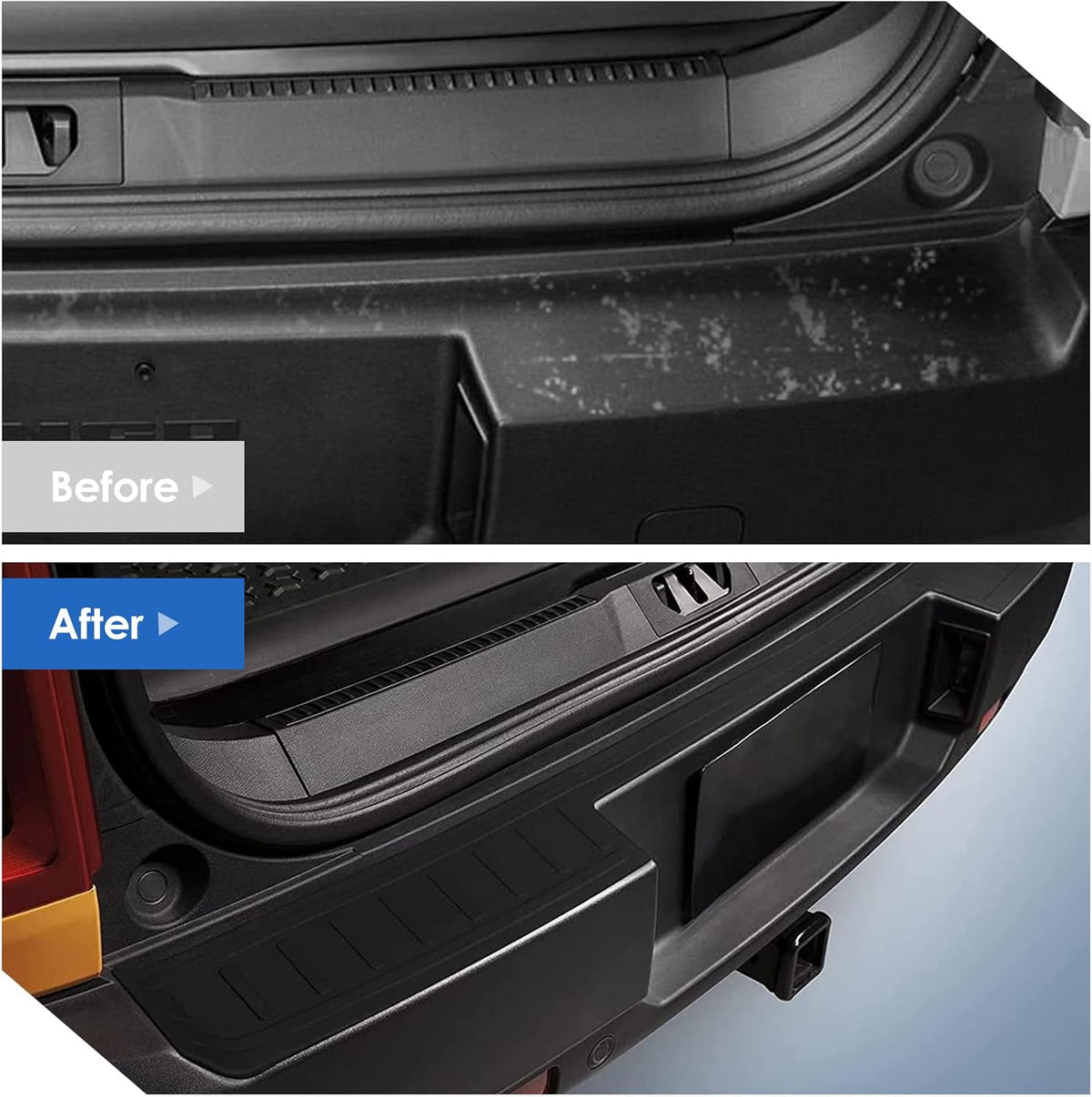 Black Scratch Resistant Car Bumper Guard Pack of 2 V379911