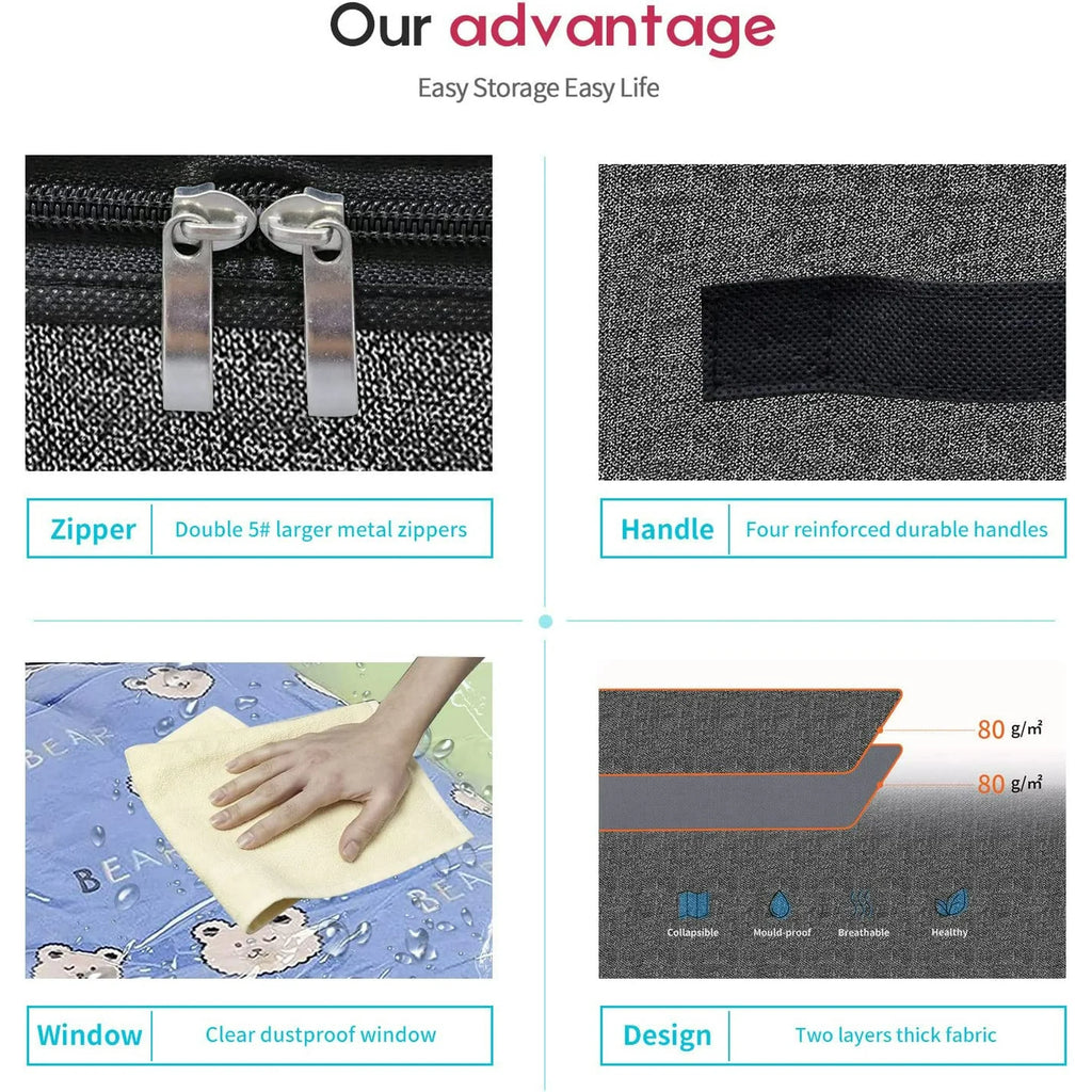 Foldable Underbed Storage Bag with Clear Window D997126
