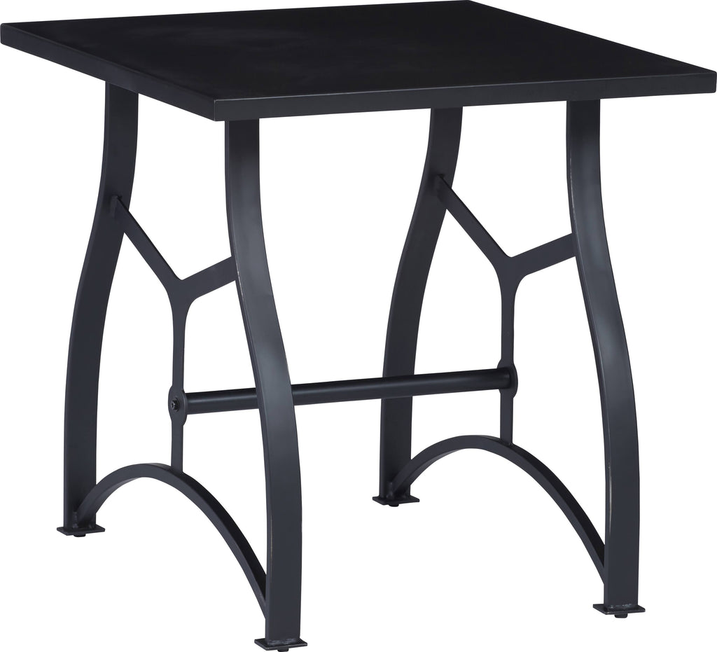 Matte Black Square End Table D301