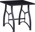 Matte Black Square End Table D301