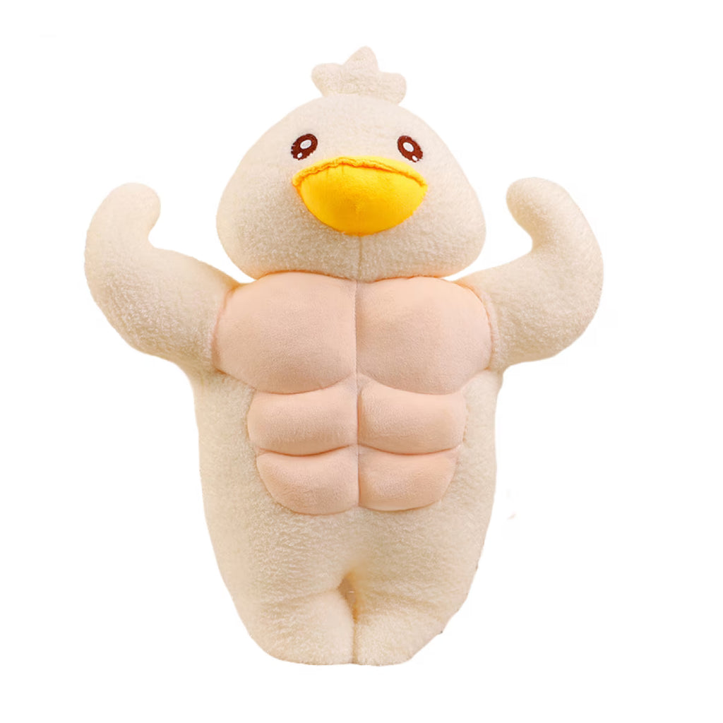 White 3D Muscular Duck Plush 21.6in O748546