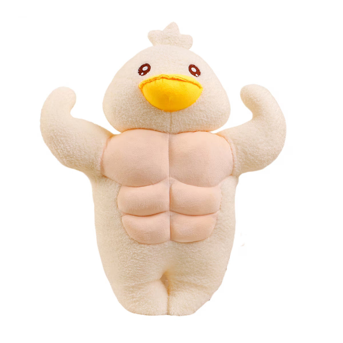 White 3D Muscular Duck Plush 21.6in O748546