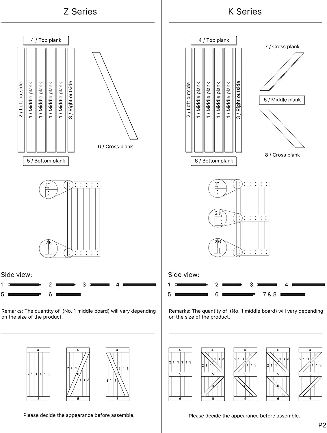 Knotty Pine Wood Sliding Barn Door With Hardware Kit S3864