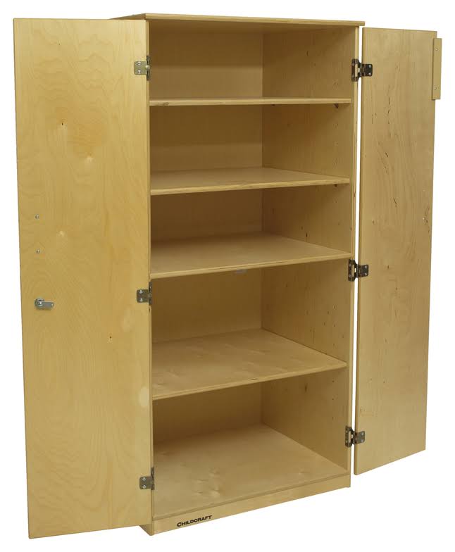 Beige 2 Door Locking Classroom Cabinet P2031