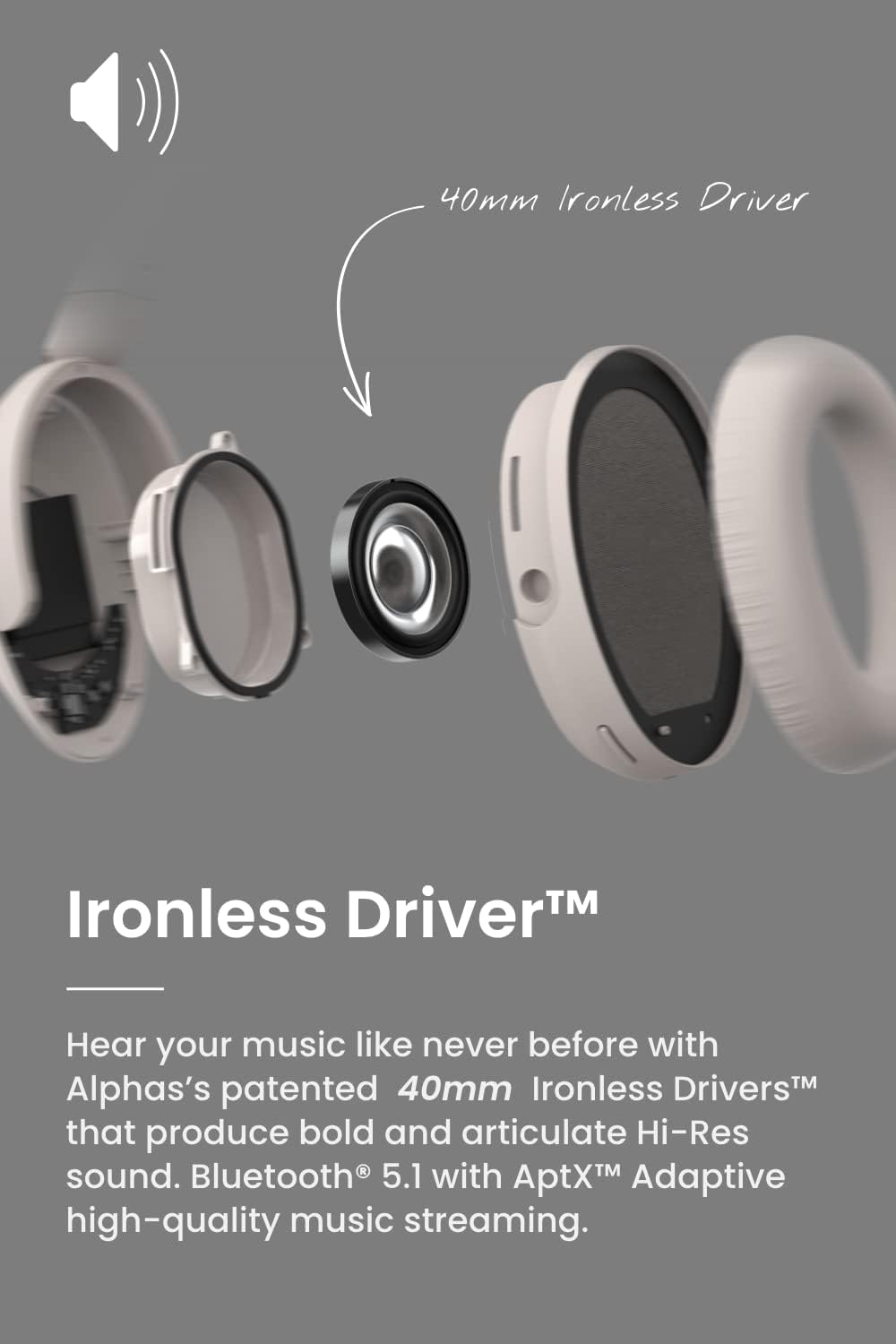 Alpha Noise Cancelling Bluetooth Headphones Q689