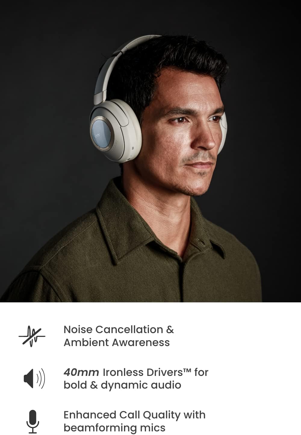 Alpha Noise Cancelling Bluetooth Headphones Q689