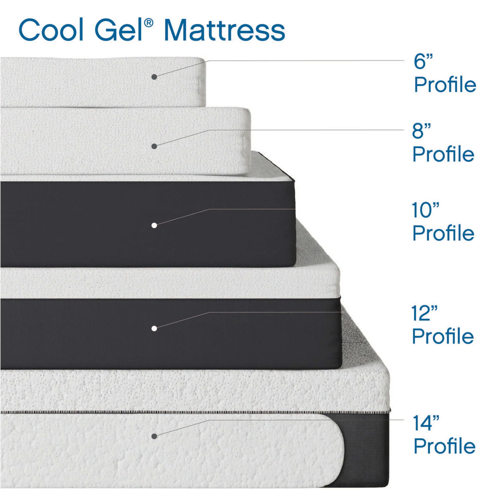 14 Gel Memory Foam Mattress with Pillow, Full V685