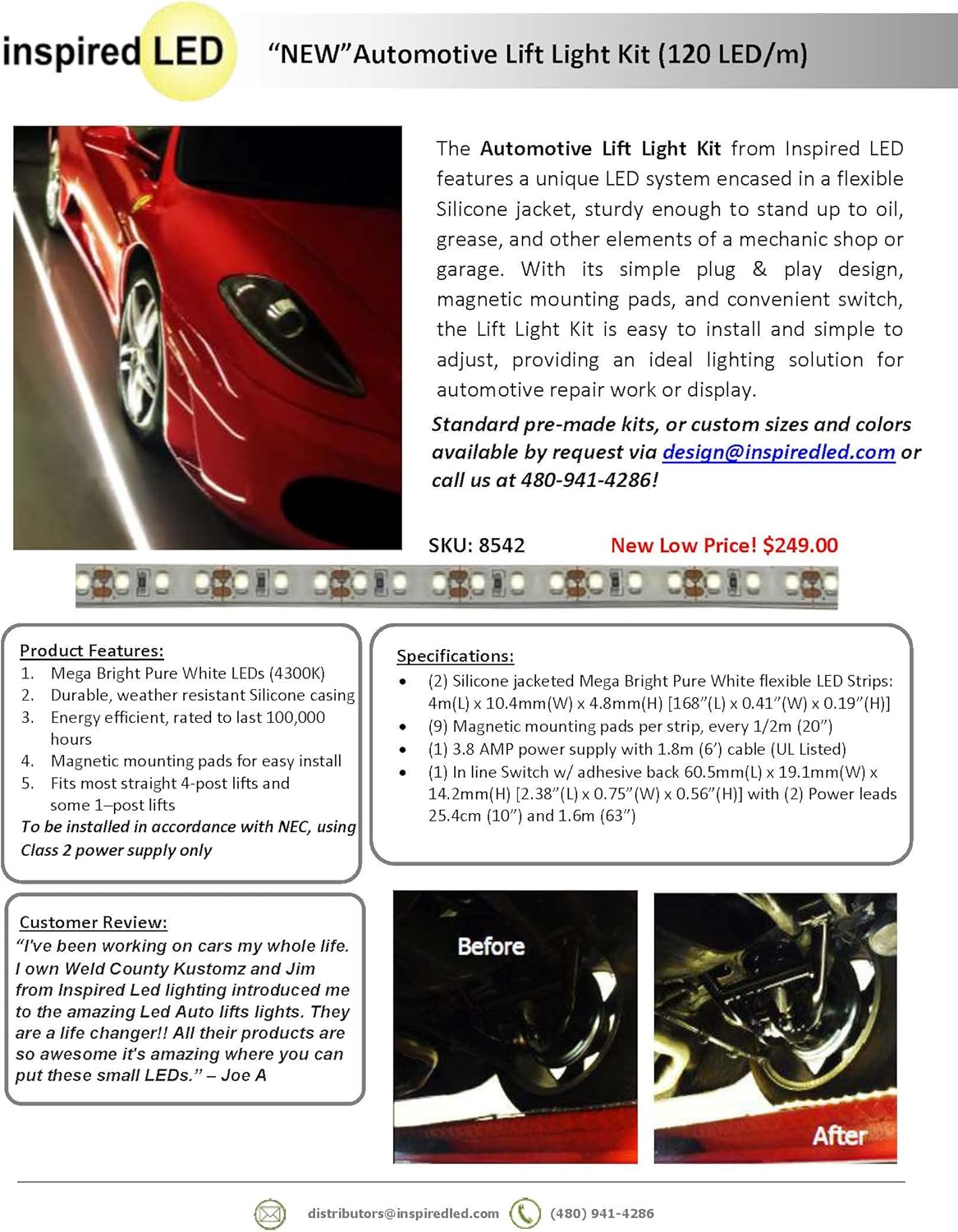 LED Light Weight Lift Kit with 2 Light Strips F673551
