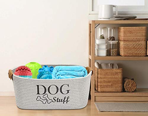 Gray Cotton Dog Toy Storage Bin P67098