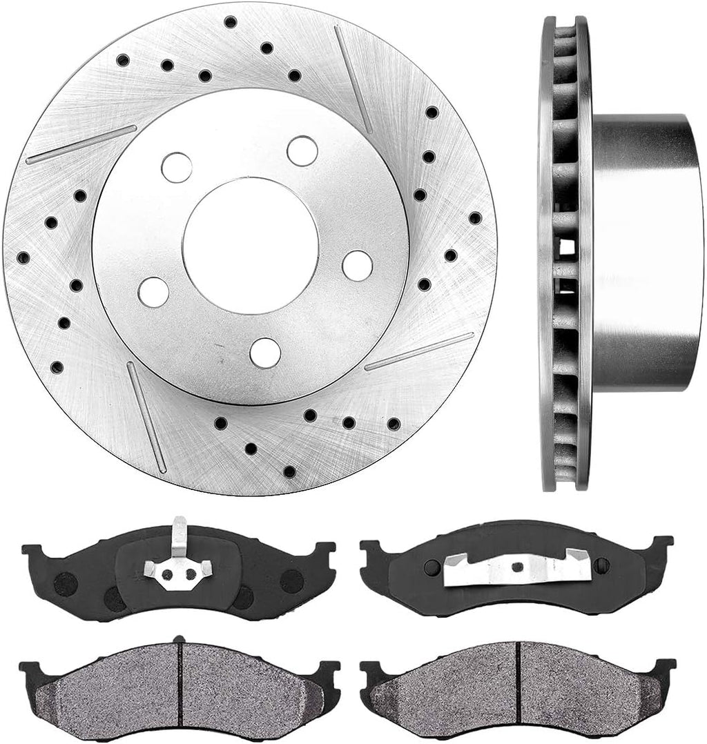 280 mm Front Brake Disc Rotors + Metallic Brake Pads F214676