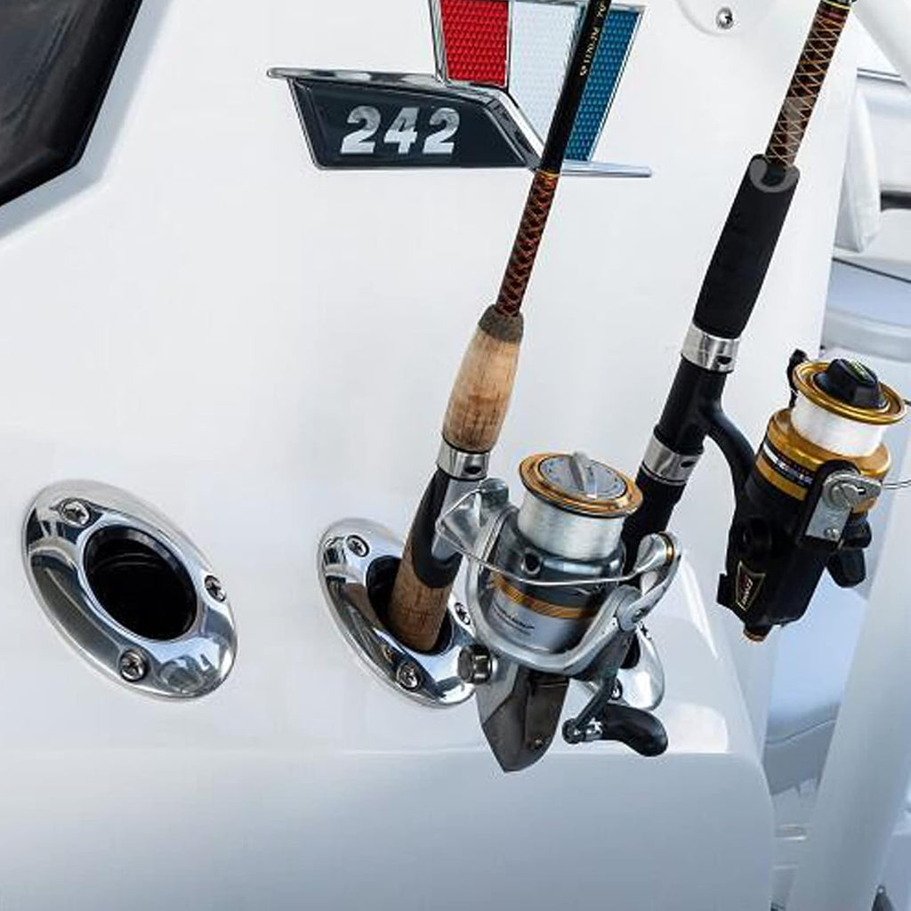 2Pcs Stainless Steel Casting Fishing Rod Holder Flush Mount 90 Degree R692