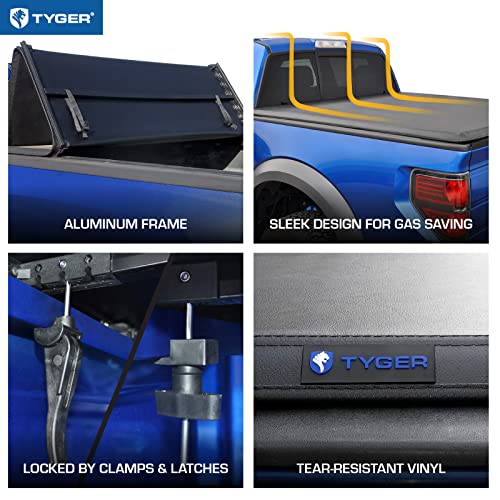 Black Soft Tri-fold Truck Bed Tonneau Cover K99373