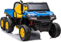 12V 2 Seater Kids Ride On Car with Remote Control 4WD Ride On Truck with Working Dump Bed Battery Powered 6 Wheels Ride On Toys Car, Bluetooth, Music Play, Green P3479