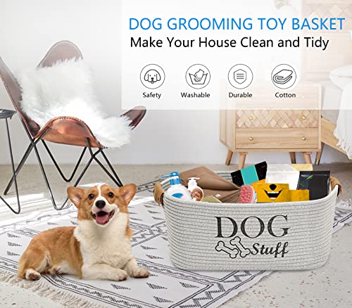 Gray Cotton Dog Toy Storage Bin P67098